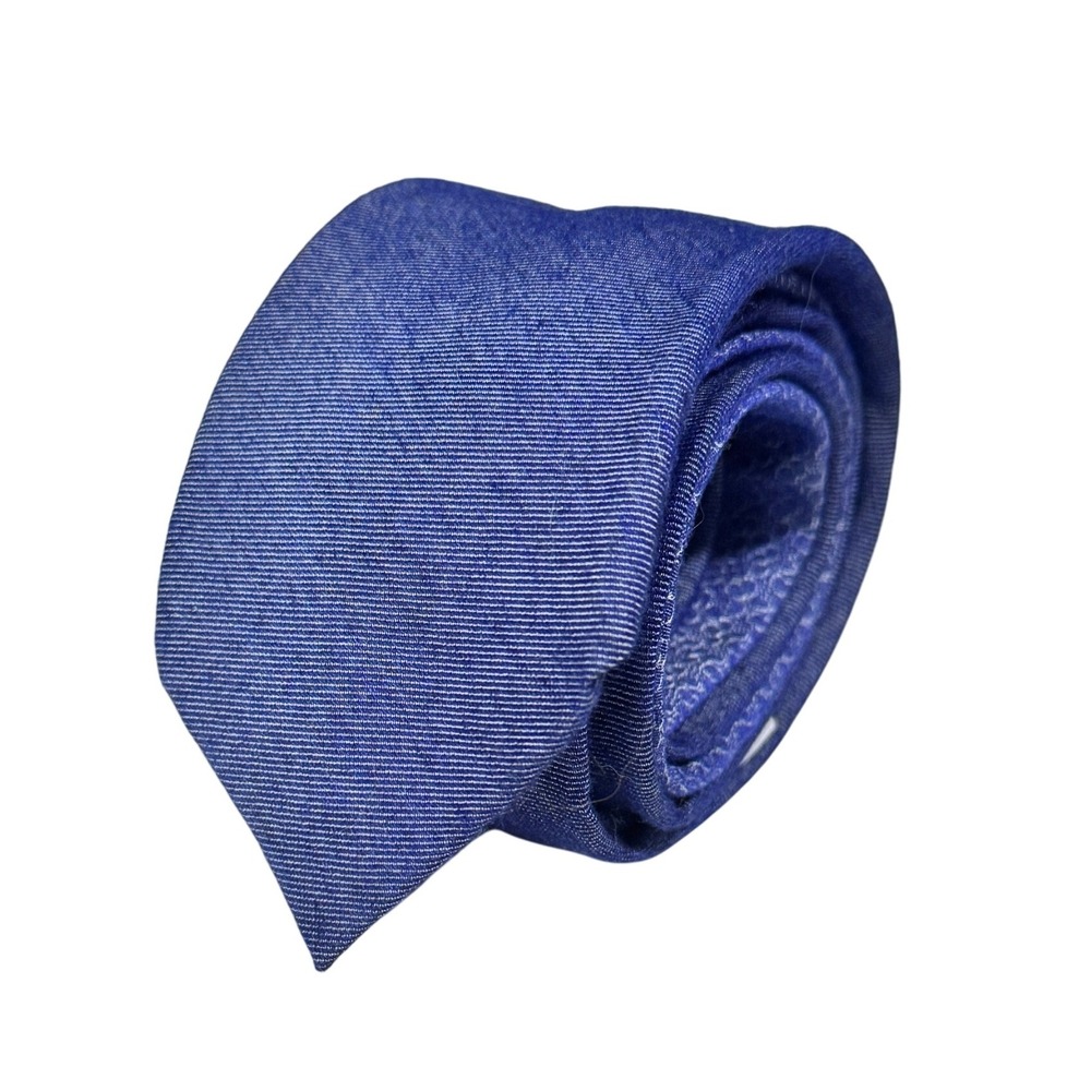 Calvin Klein Men Blue Textured Silk Blend Necktie Business Formal